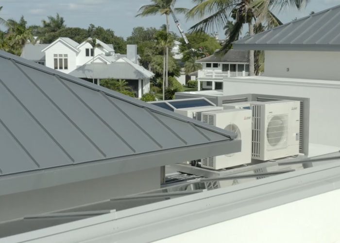Air conditioning systems installed on rooftop