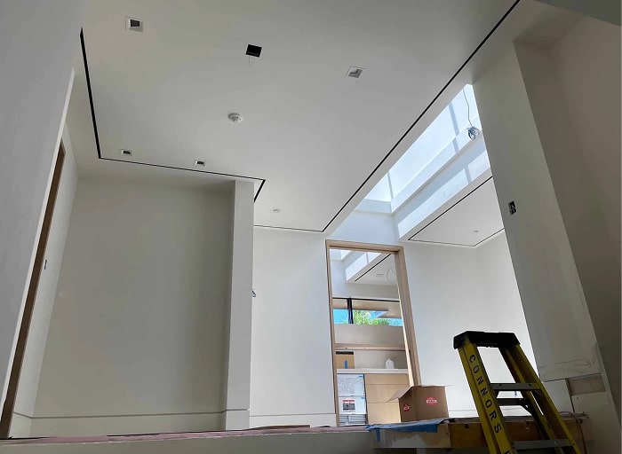 HVAC system installation inside a Naples home